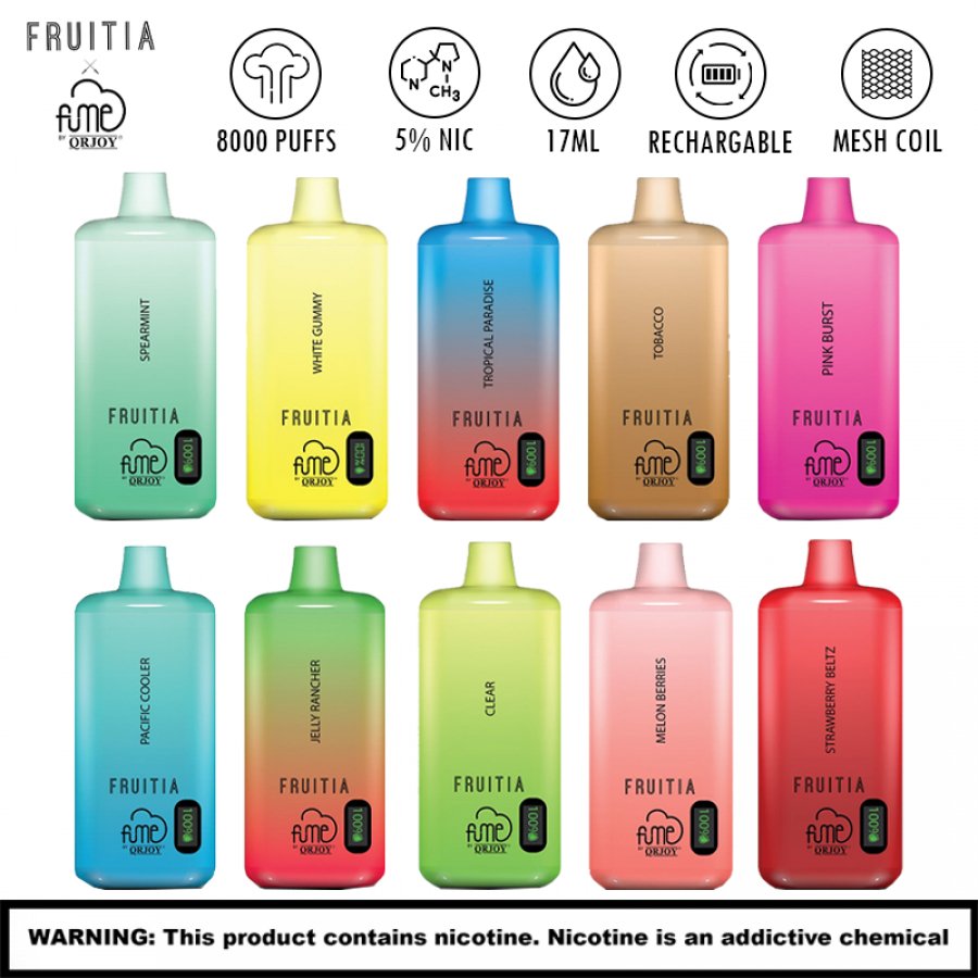 fruitia fume vape Fruitia x 8000 Fume