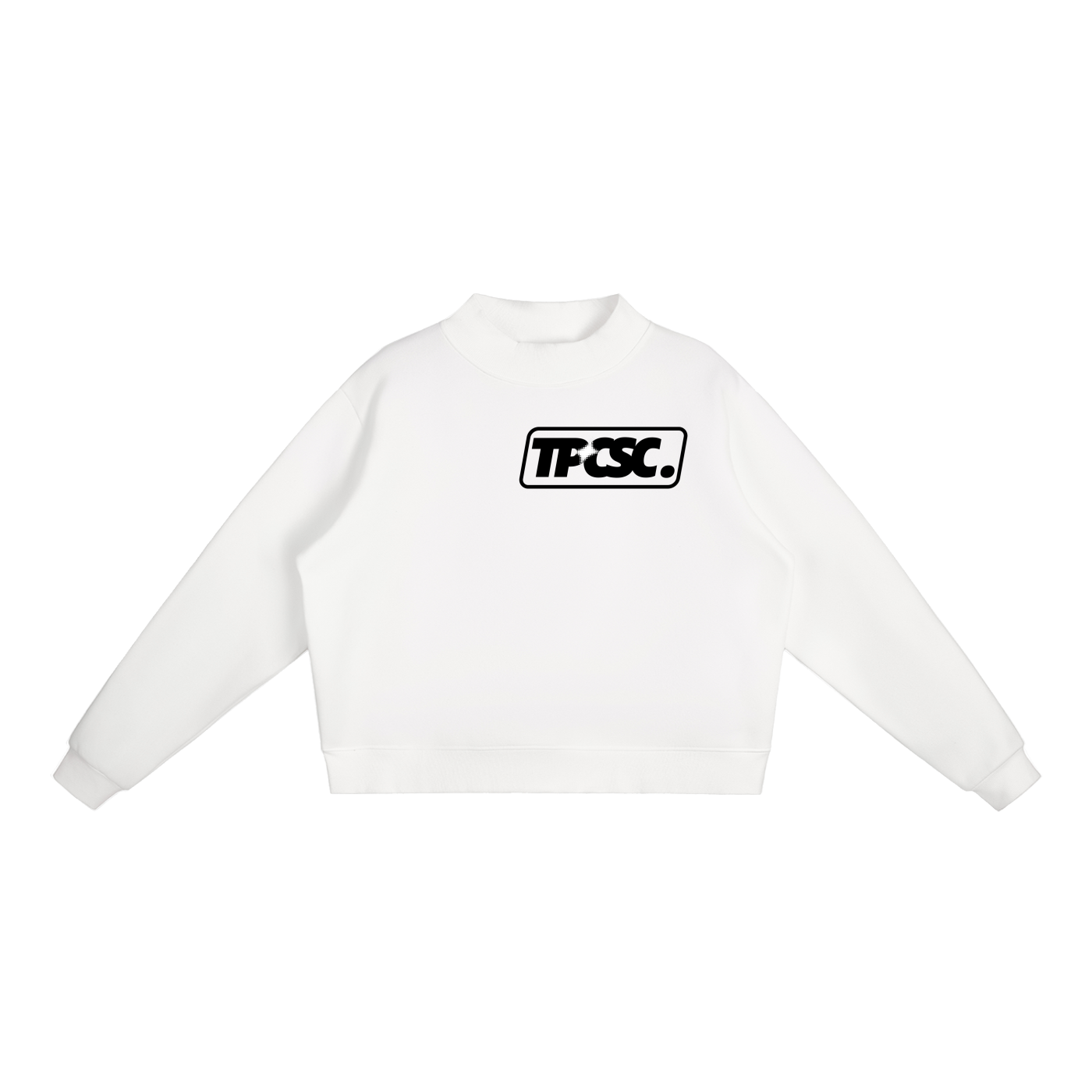 Essential Fleece Mock-Neck Crew Sweatshirt