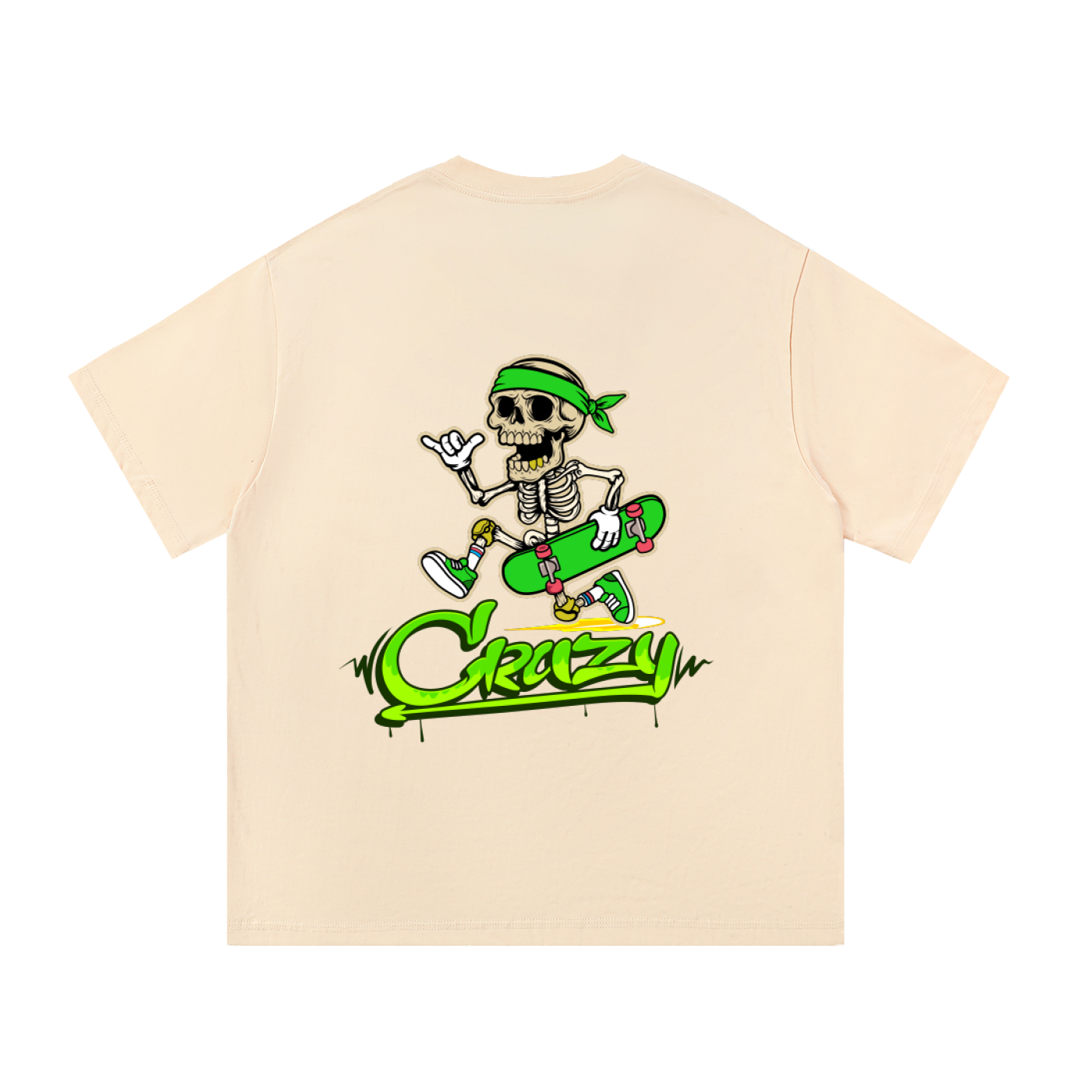 Green & White Essential Cotton T-Shirt