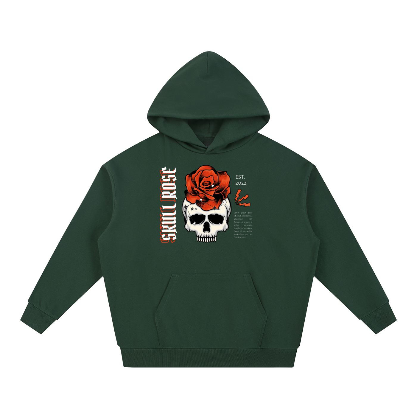 Skull Rose Essential Heavyweight Hoodie