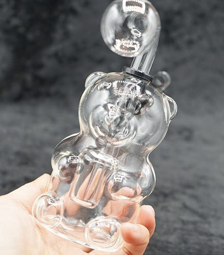 Glass Oil Burner 6" Waterpipe - Bear