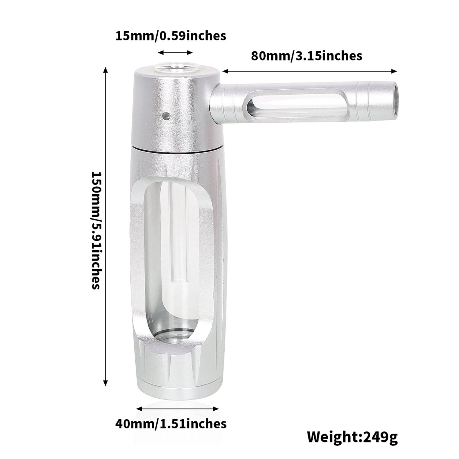 Aluminum Alloy Smoking Tube Portable Metal