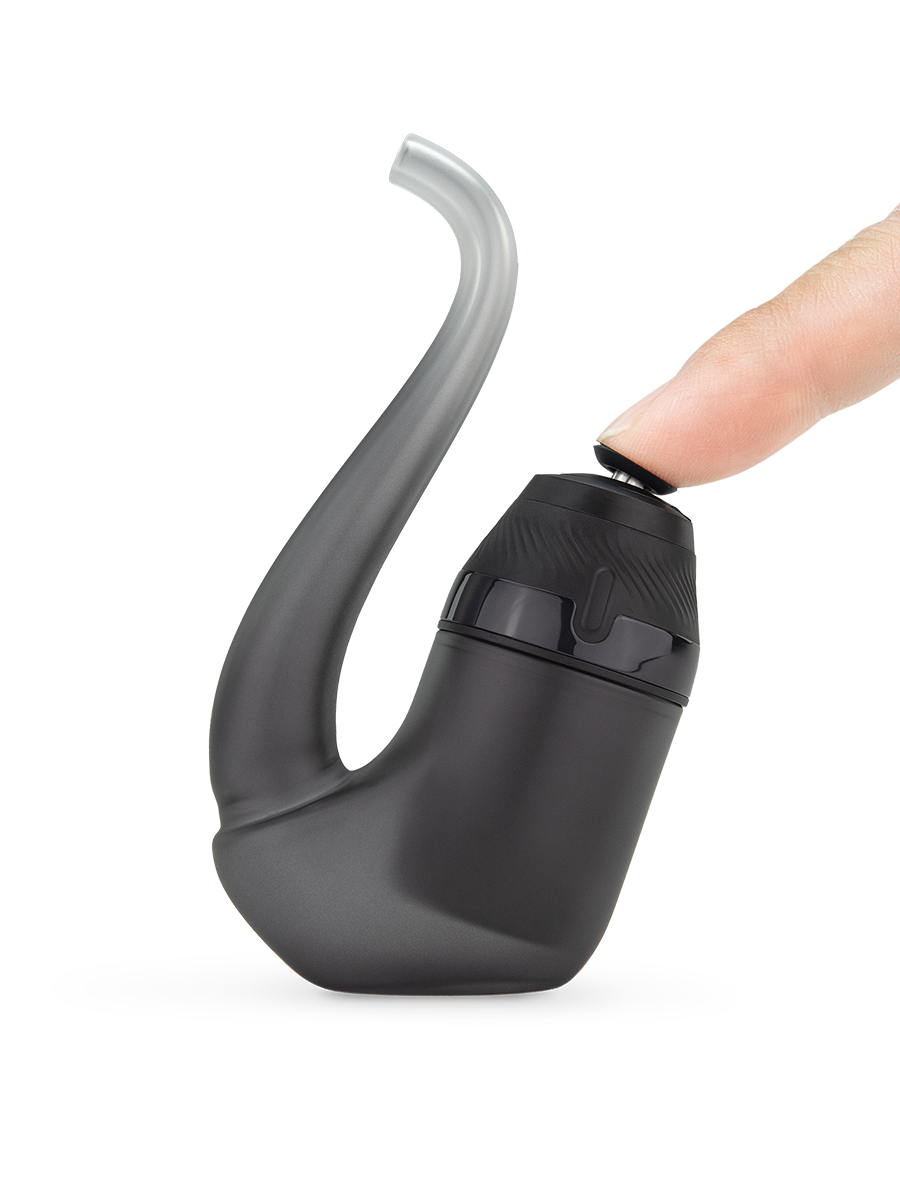 Puffco Proxy Pipe Kit Onyx Finger Tilted View