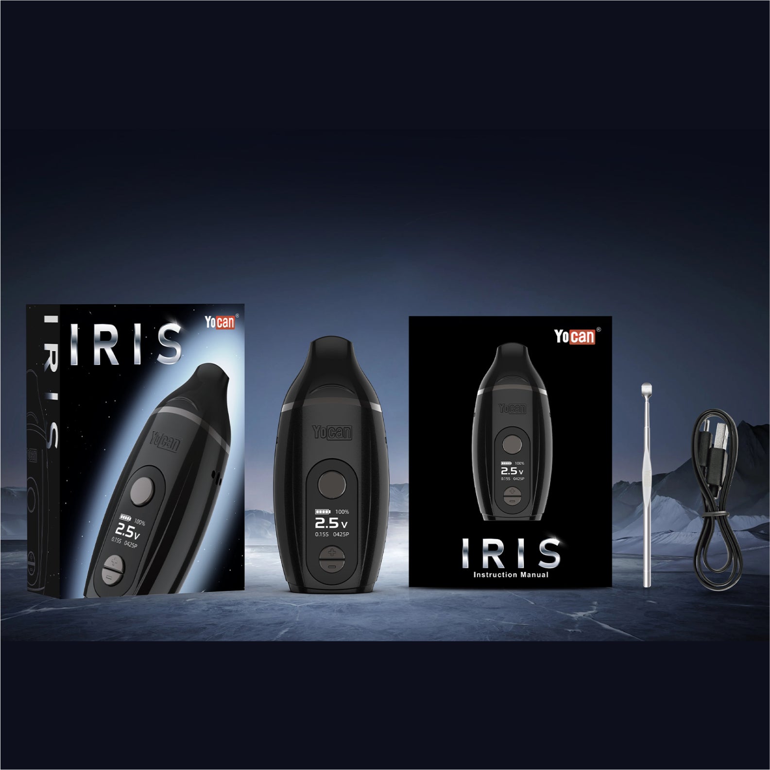 Yocan Iris Wax Vaporizer What's in the Box