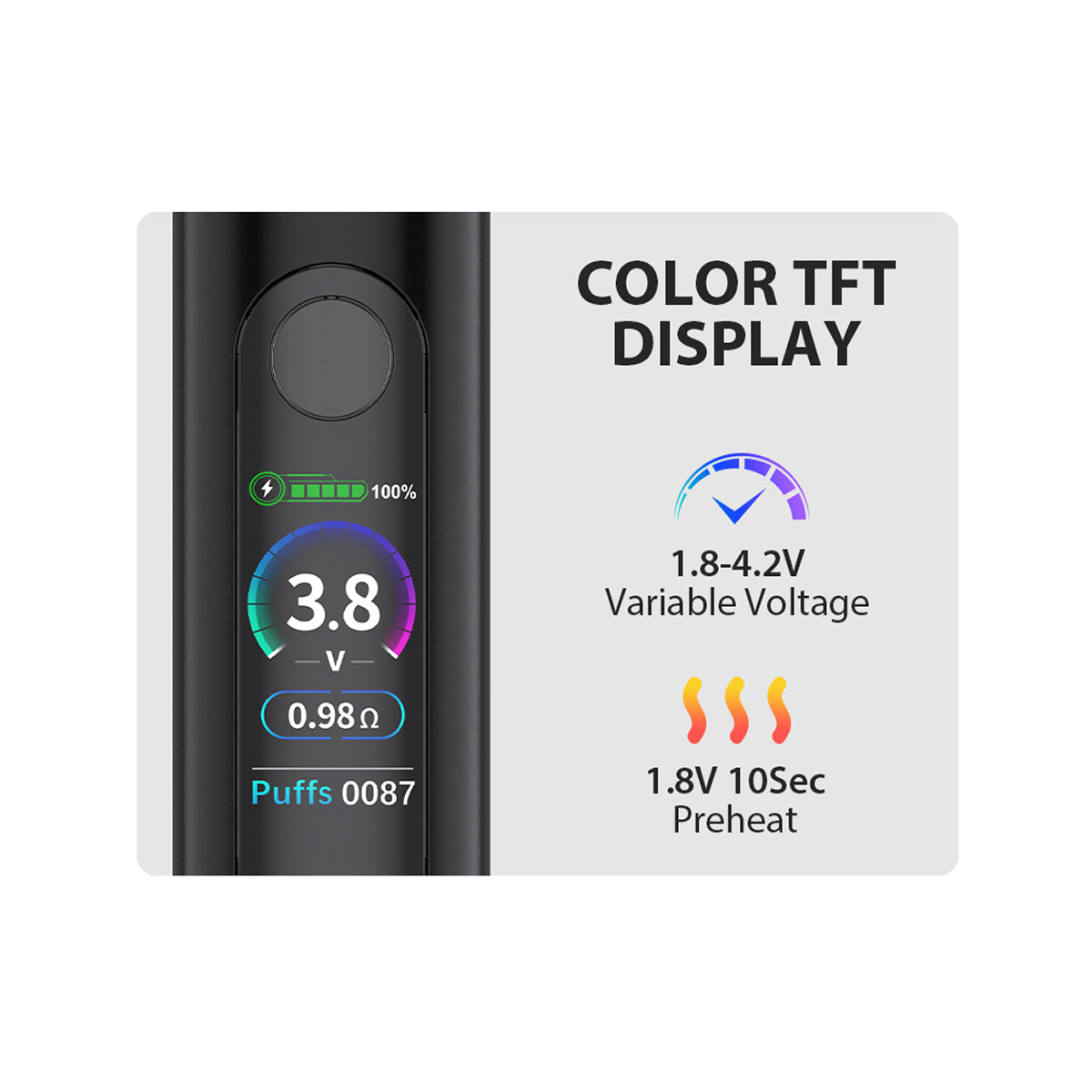 Yocan Ziva 2.0 Features - Battery & Charging
