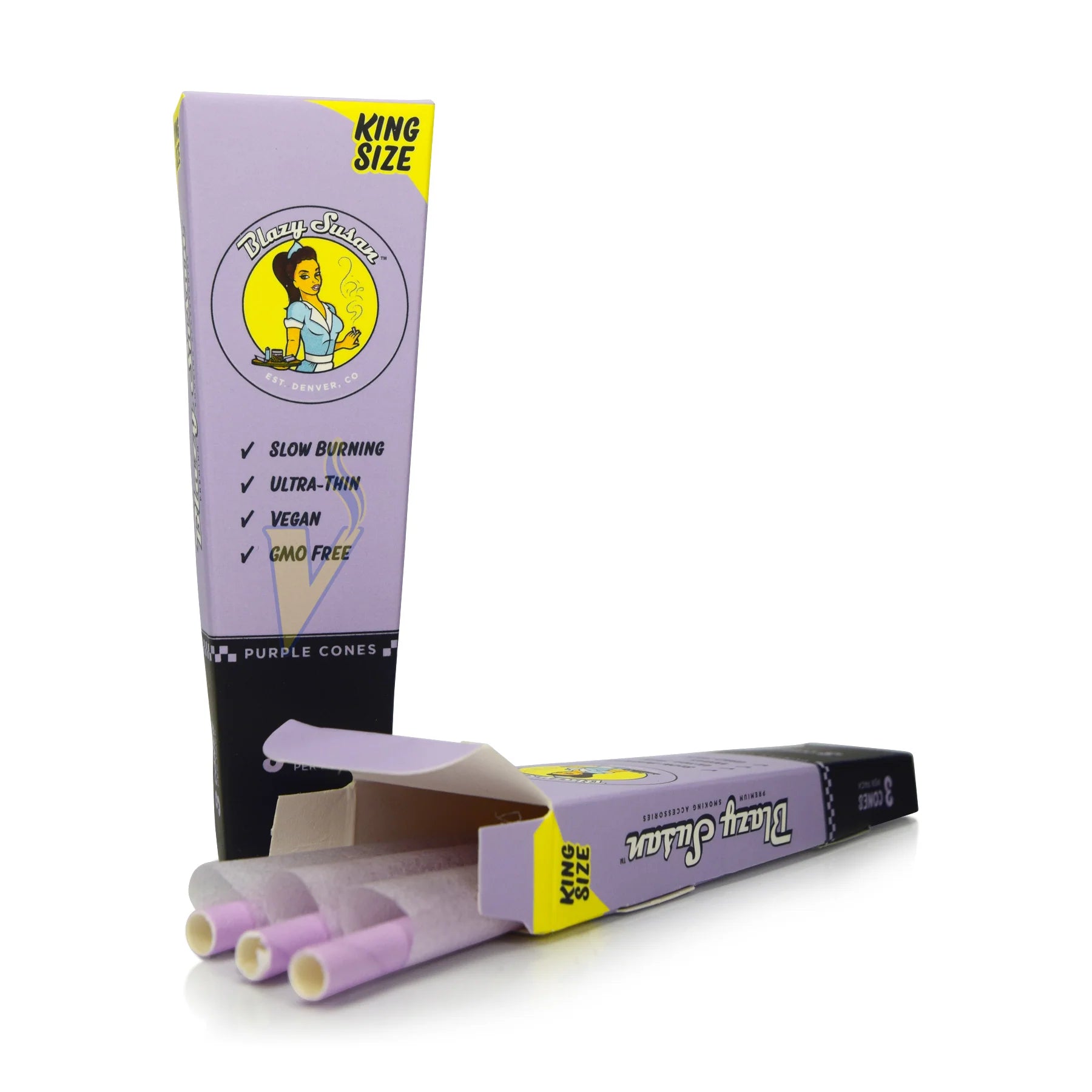 Blazy Susan King Size Pre-Rolled Cones 3PK 21CT/BX