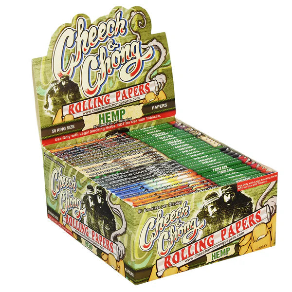 Cheech & Chong Hemp AND Unbleached King Size Rolling Papers 50/pk 50ct/bx