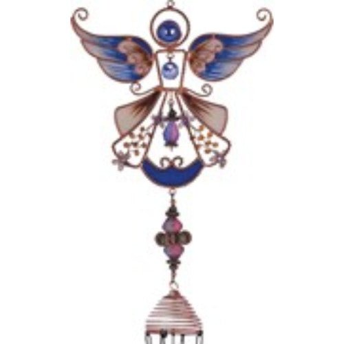 Copper & Gem Angel Chime, Blue 23"L GS99888 - TPCSUPPLYCO