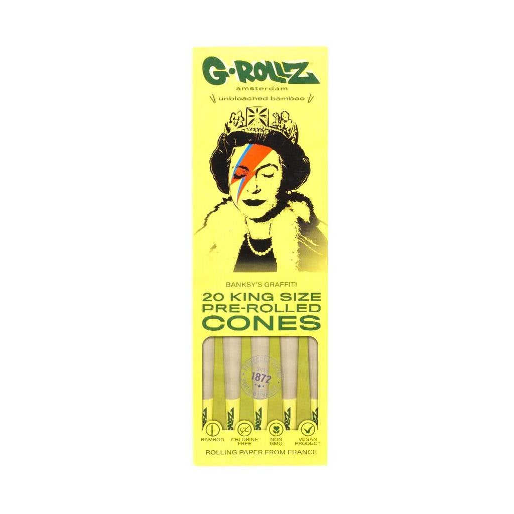 G-Rollz Bamboo Unbleached King Size Cones 3PK 24CT/BX
