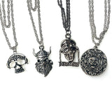 Skull N Chain Assorted Necklace with Metal Pendant