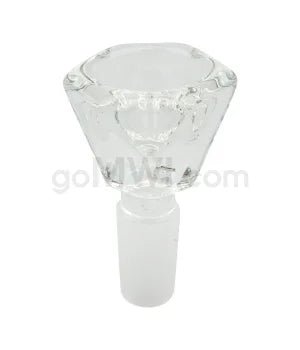 GOG 14mm Male Crystal Herb Bowl - Clear - TPCSUPPLYCO