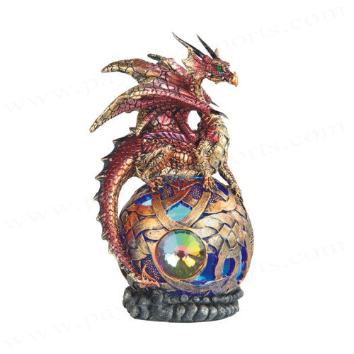 Dragon Red W/LED Globe 6"H GS71506