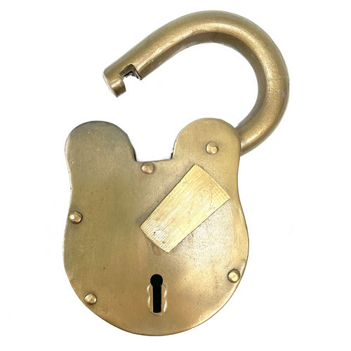 Old Metal Lock and Keys 4x6" - Working Antique Replica