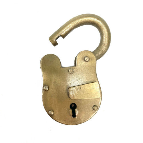 Old Metal Lock and Keys 1"x3" - Working Antique Replica