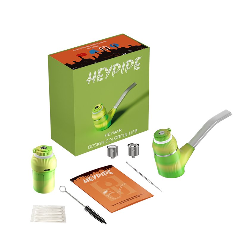 Heybar Heypipe Sherlock Wax Vape - Green & Yellow Heybar Heypipe Sherlock Wax Vape - Green & Yellow