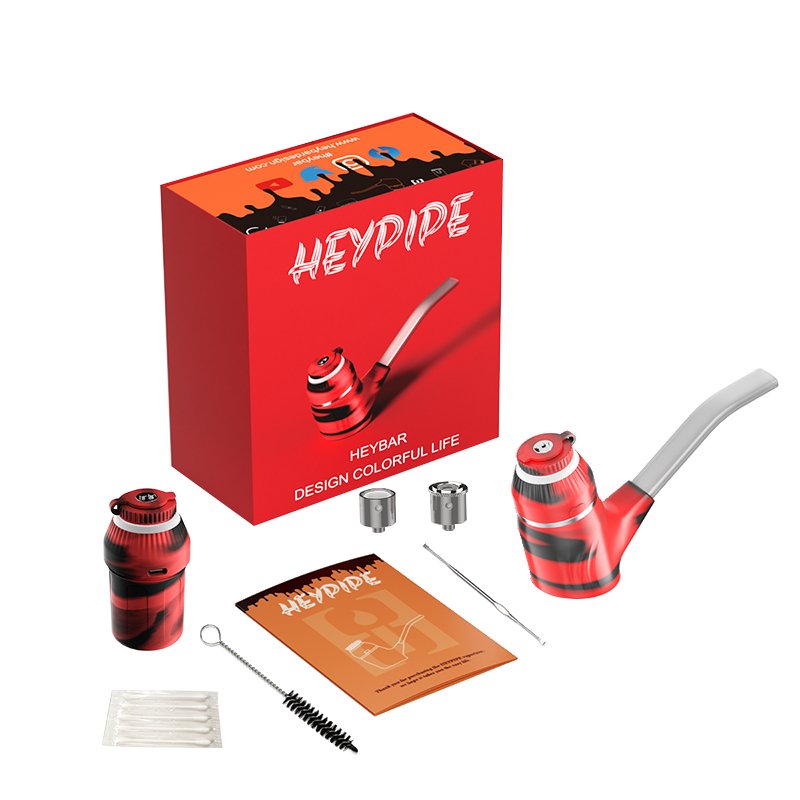 Heybar Heypipe Sherlock Wax Vape - Red & Black Heybar Heypipe Sherlock Wax Vape - Red & Black