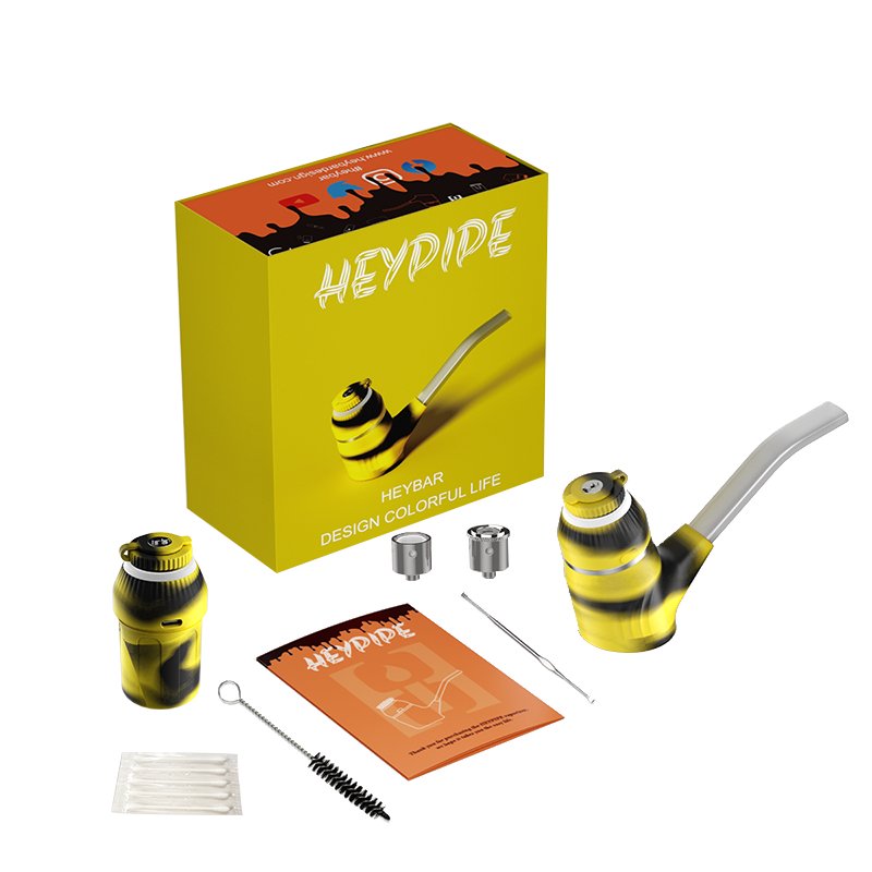 Heybar Heypipe Sherlock Wax Vape - Yellow & Black Heybar Heypipe Sherlock Wax Vape - Yellow & Black