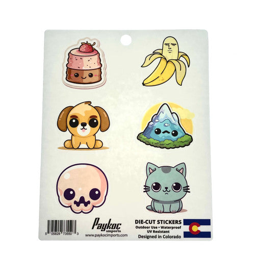 Cutie Baby Sticker Sheet with 6 Stickers Per Pack
