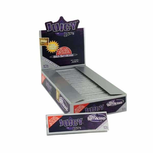 Juicy Jay's 1 1/4'' Rolling Paper Black Berrylicious 32pk 24c* - TPCSUPPLYCO