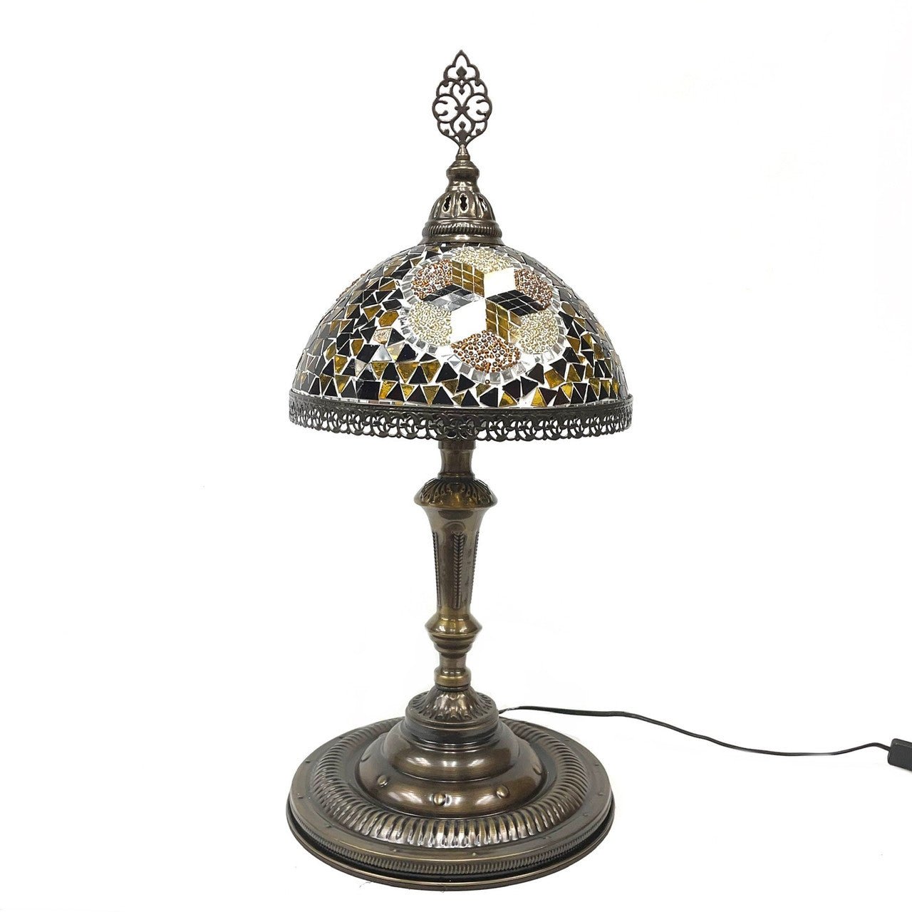 Large Tiffany Style Turkish Mosaic Lamp 24" x 11.75" 1 Count Assorted Colors - TPCSUPPLYCO