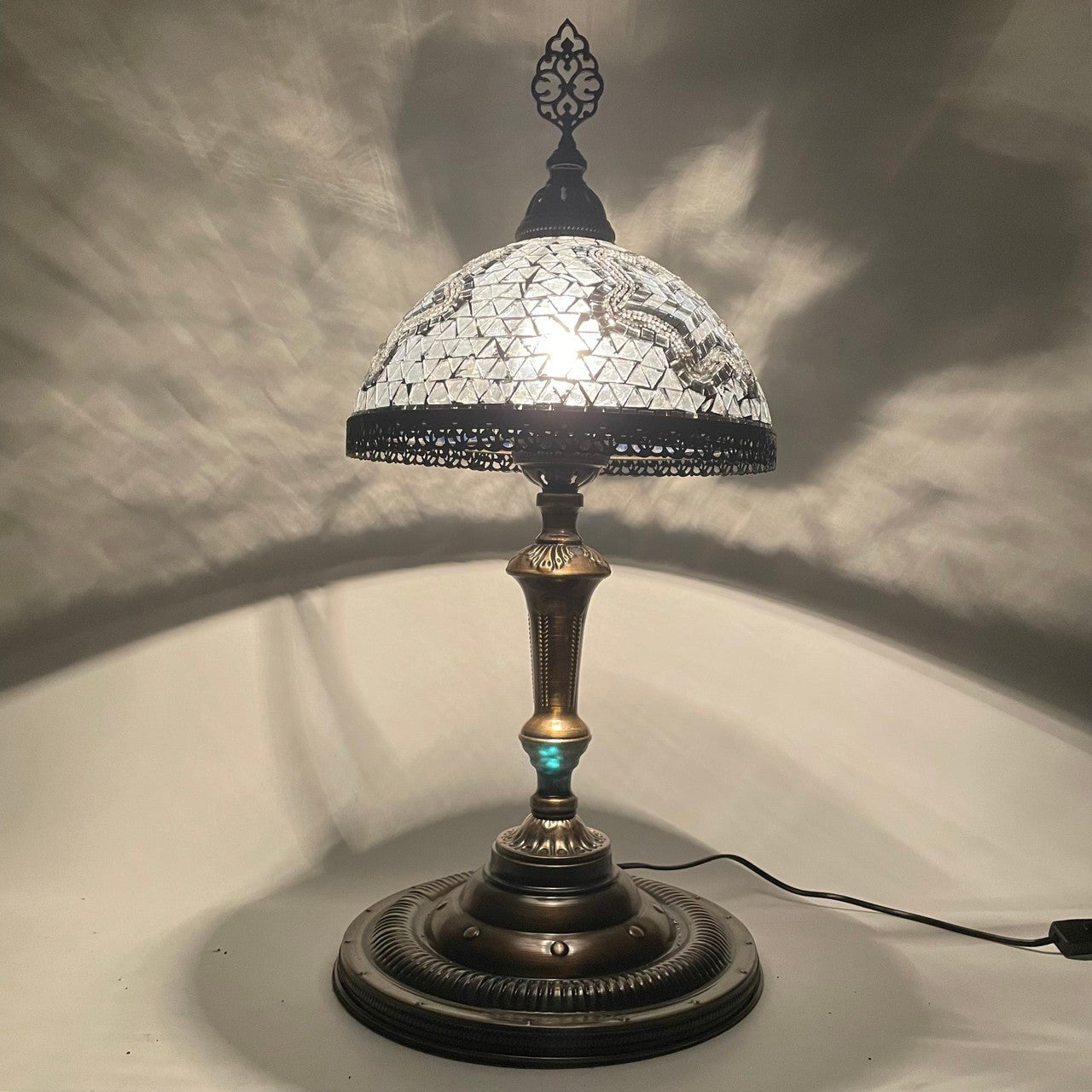 Large Tiffany Style Turkish Mosaic Lamp 24" x 11.75" 1 Count Assorted Colors - TPCSUPPLYCO
