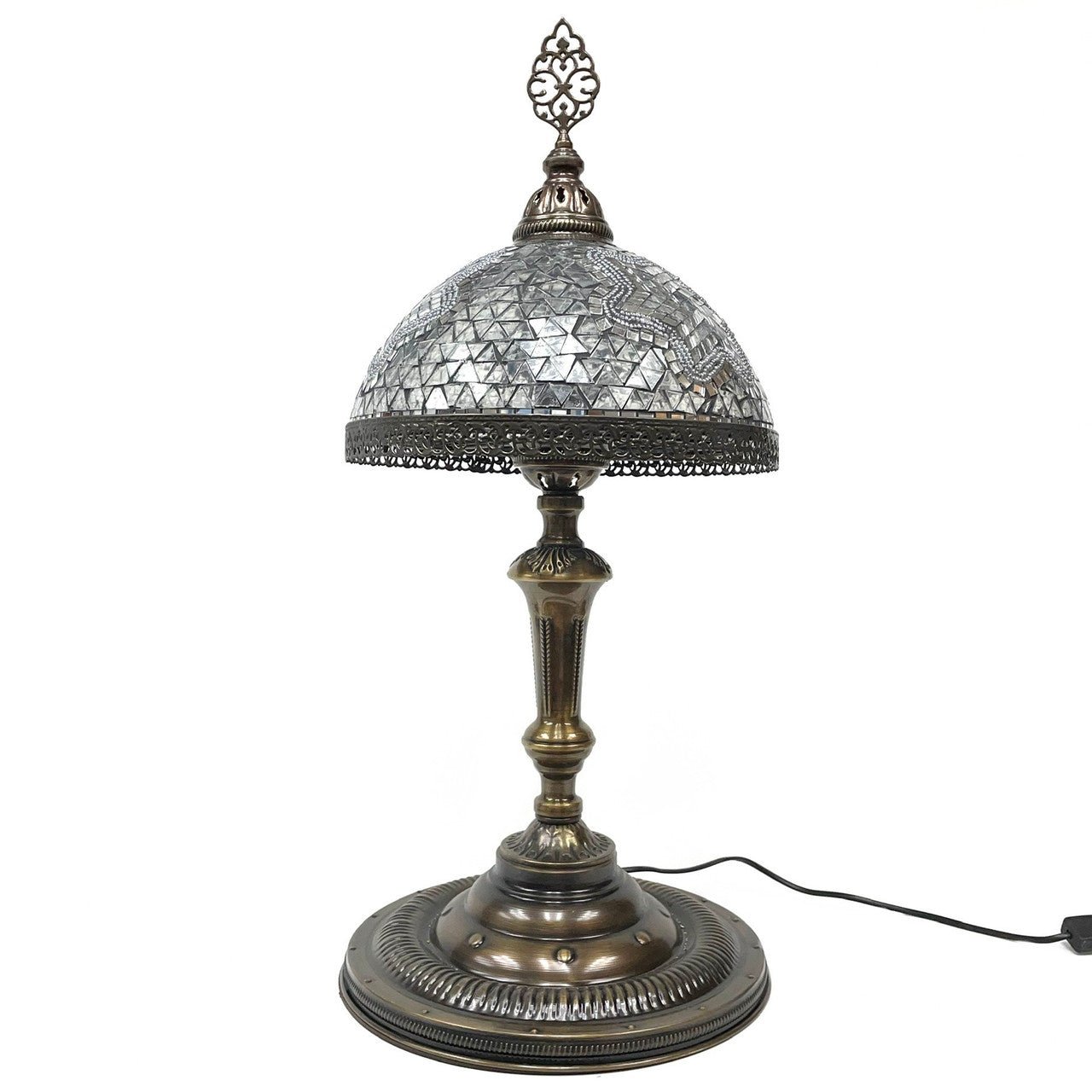Large Tiffany Style Turkish Mosaic Lamp 24" x 11.75" 1 Count Assorted Colors - TPCSUPPLYCO