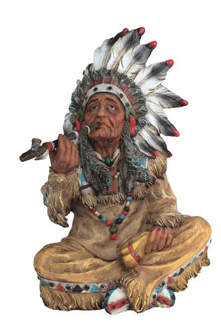 Native American Smoking Pipe 10" Height
