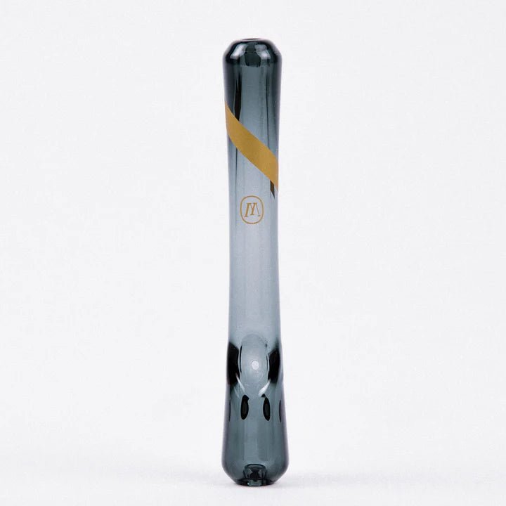 Marley Natural 7" Smoked Glass Steamroller w/ Gold Stripe - TPCSUPPLYCO