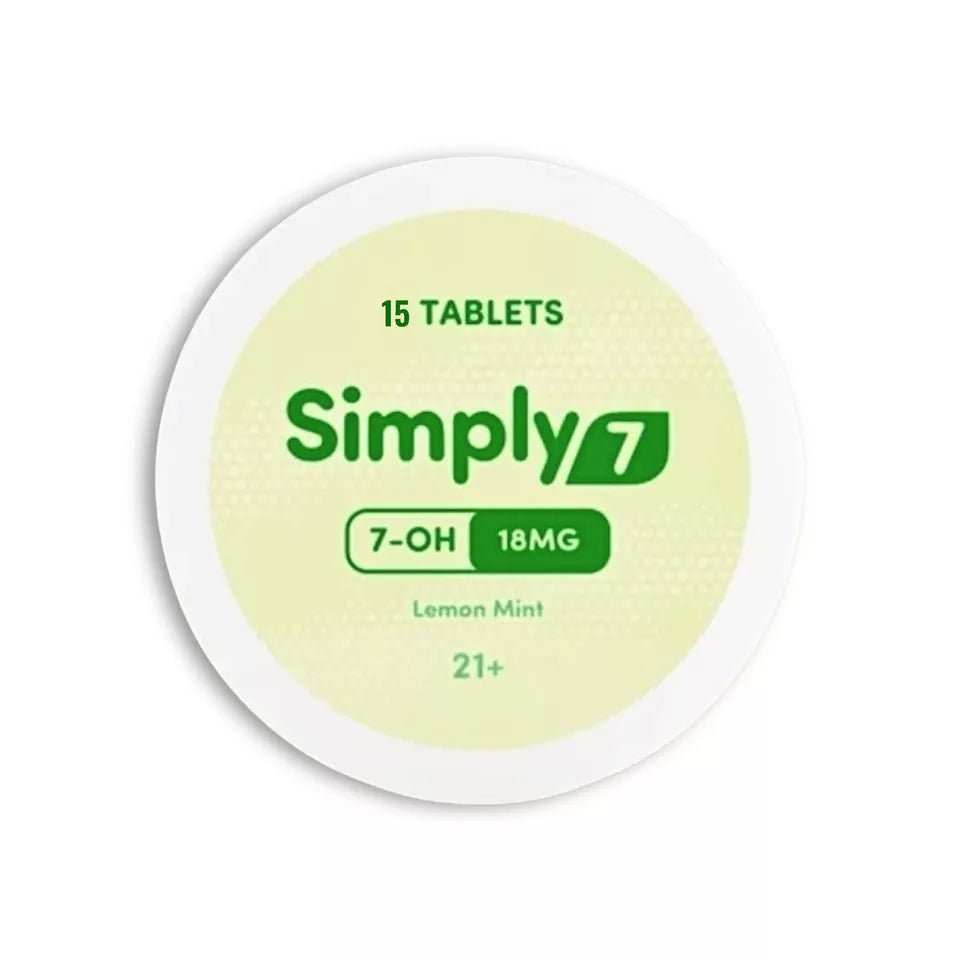 Simply7 Lemon Mint 7 Hydroxymitragynine Extract Tablets (18MG) 15ct - TPCSUPPLYCO