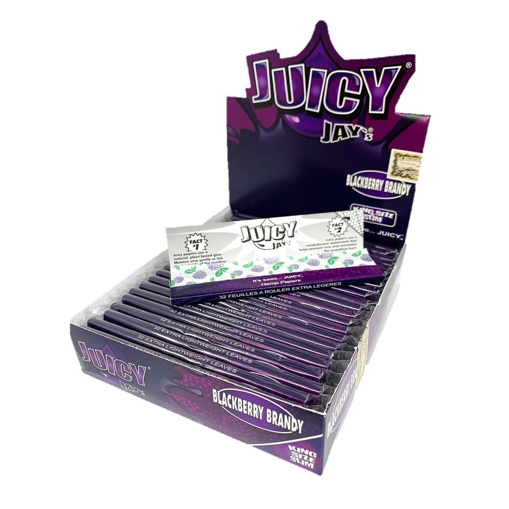 Juicy Jay's 1 1/4'' Rolling Paper-Blackberry Brandy 32/pk 24c