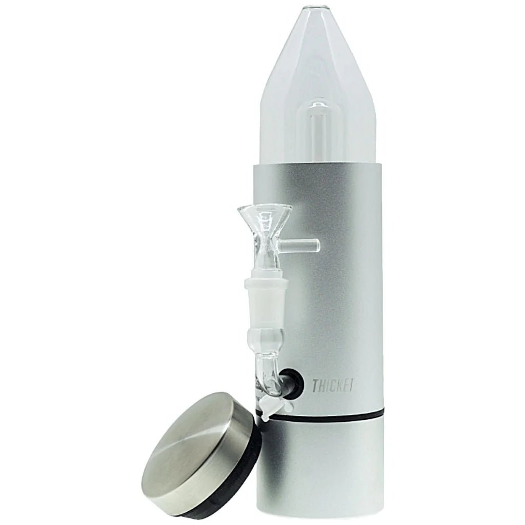 Thicket Lite 7" All - in - One Portable Waterpipe - Gray Slv Haze - TPCSUPPLYCO