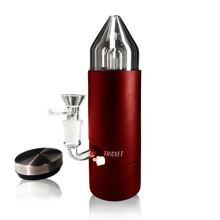 Thicket Lite 7" All - in - One Portable Waterpipe - Red Sangria - TPCSUPPLYCO