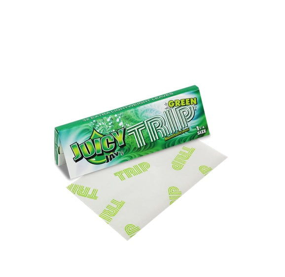 Juicy Jay's 1 1/4'' Rolling Paper -Green Trip 32/pk 24ct/bx