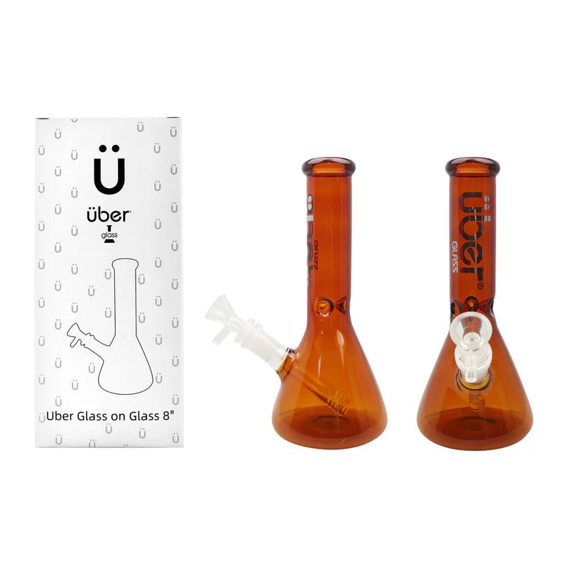 Uber GOG 8" (38x4mm) Waterpipe - Amber - TPCSUPPLYCO