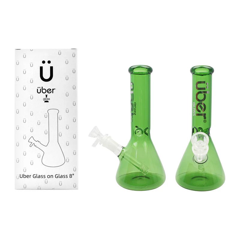 Uber GOG 8" (38x4mm) Waterpipe - Green - TPCSUPPLYCO