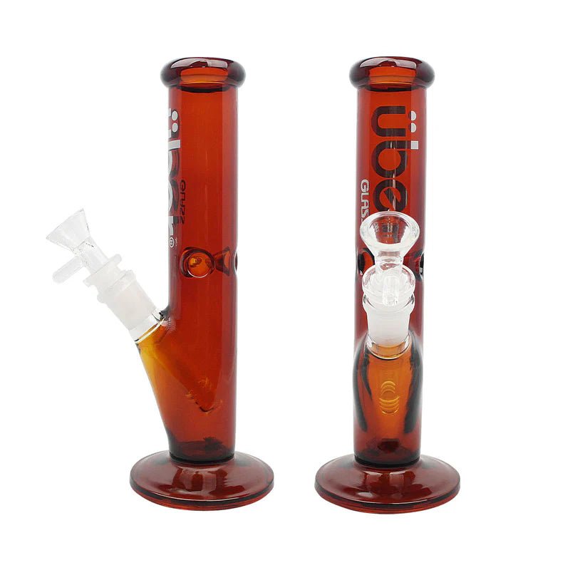 Uber GOG 9" 5mm Straight Ice Pinch - Clear Amber - TPCSUPPLYCO