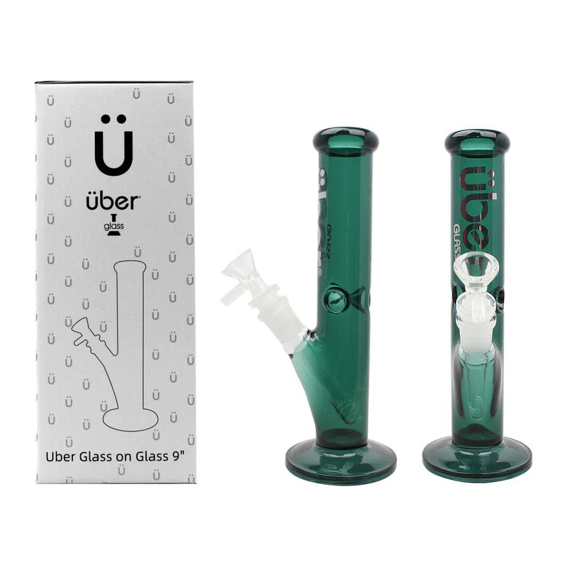 Uber GOG 9" 5mm Straight Ice Pinch - Clear Lake Green - TPCSUPPLYCO