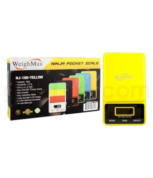 WeighMax NJ-100 100g x 0.01g Pocket Scales - Yellow