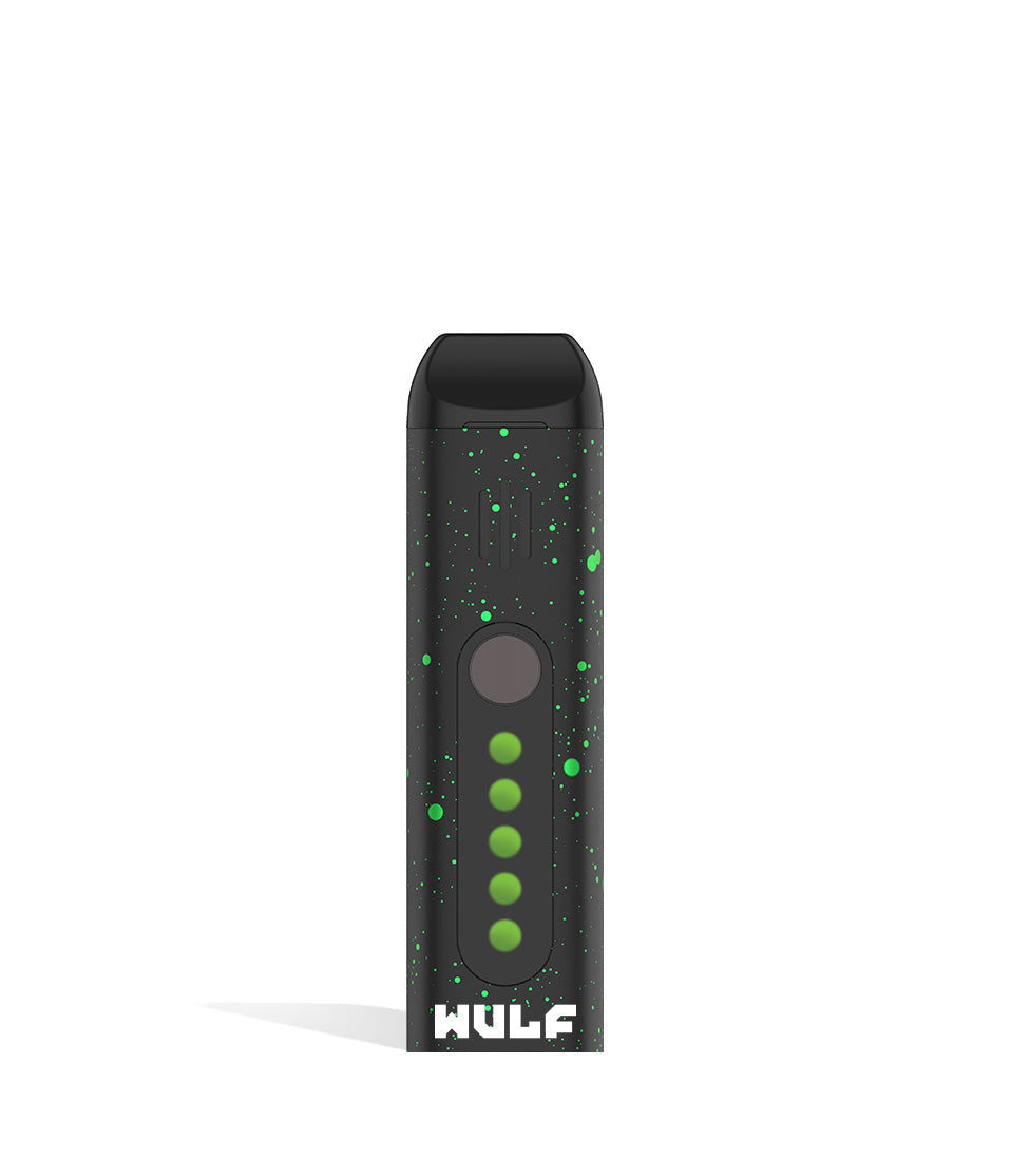 Black Green Spatter Wulf Mods Flora Vaporizer Front