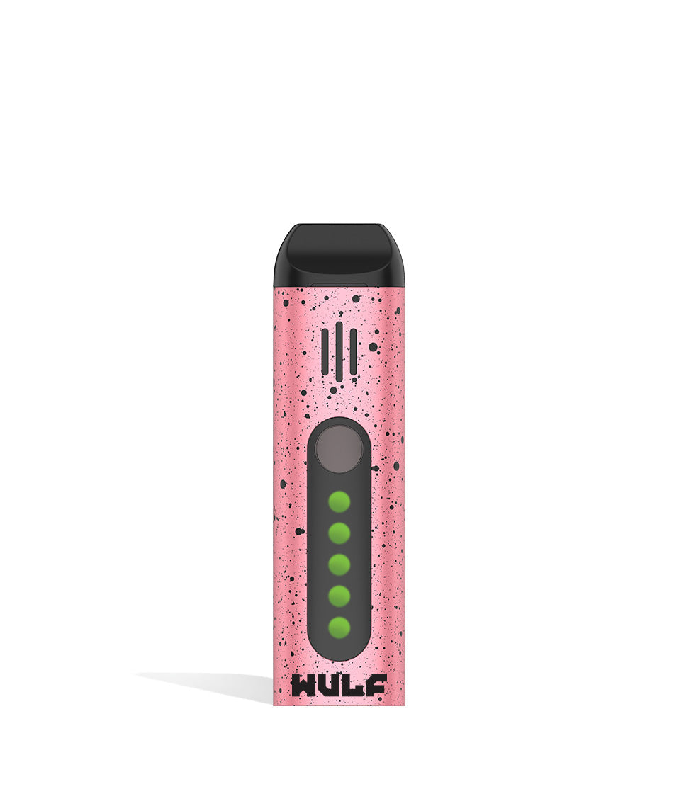 Pink Black Spatter Wulf Mods Flora Vaporizer Front