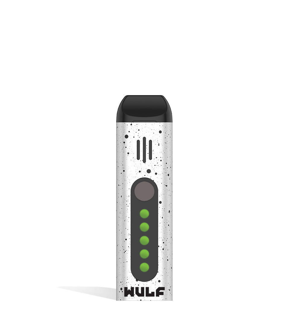 White Black Spatter Wulf Mods Flora Vaporizer Front