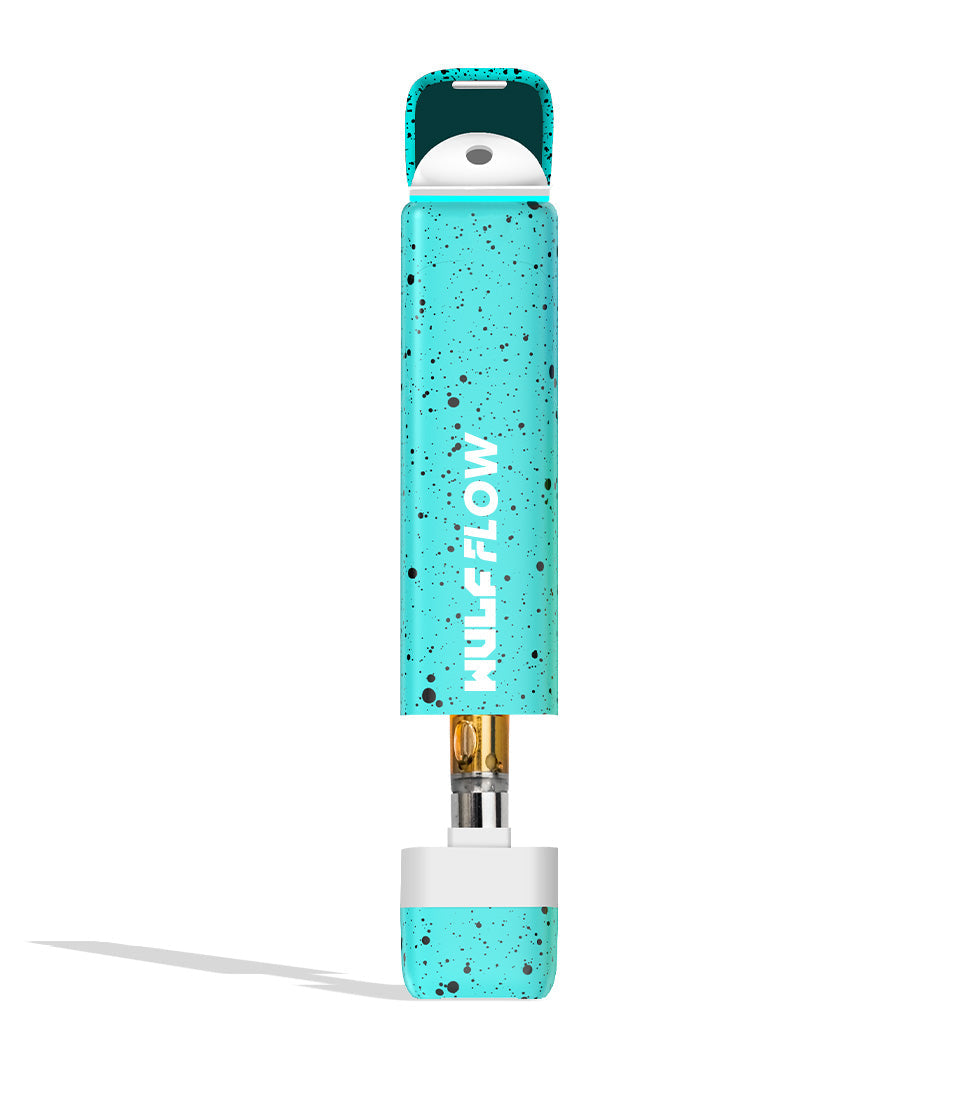 Teal-Black Spatter Wulf Mods Flow Battery with Cart Showing