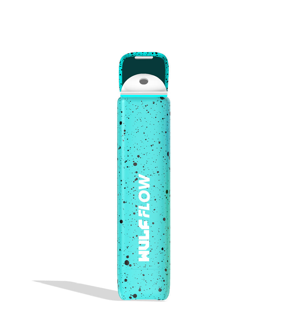 Teal-Black Spatter Wulf Mods Flow Battery Open Lid