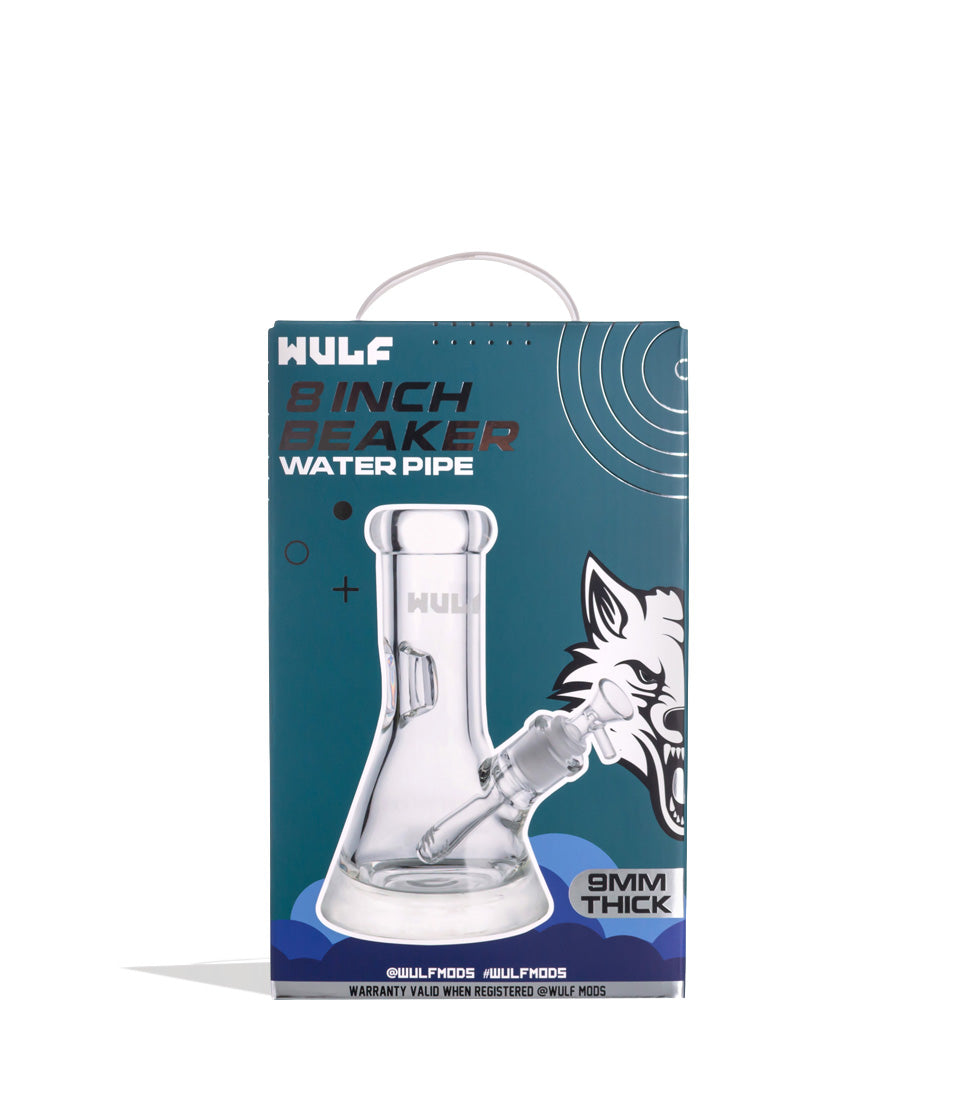 Wulf Glass 9mm 8 Inch Beaker Water Pipe Packaging Front View