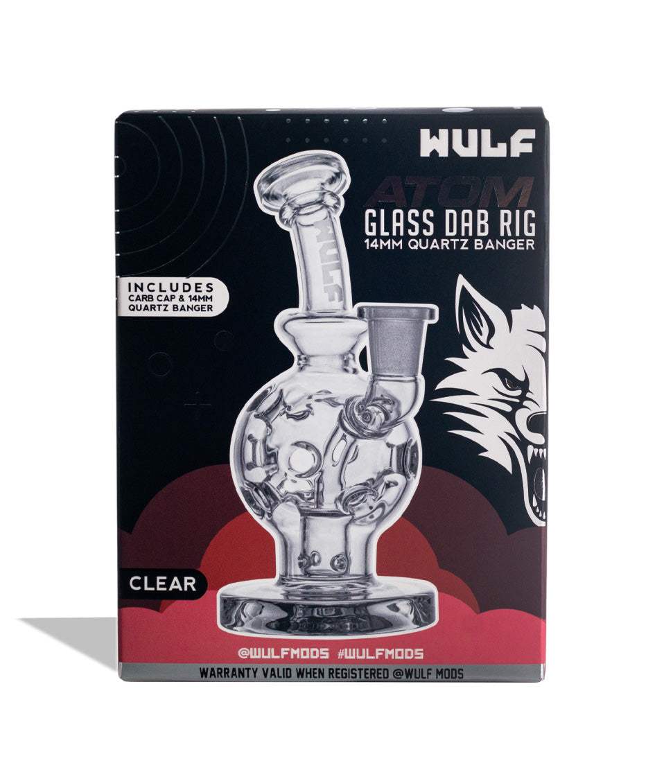 Clear Wulf Mods Atom 14mm Dab Rig Packaging