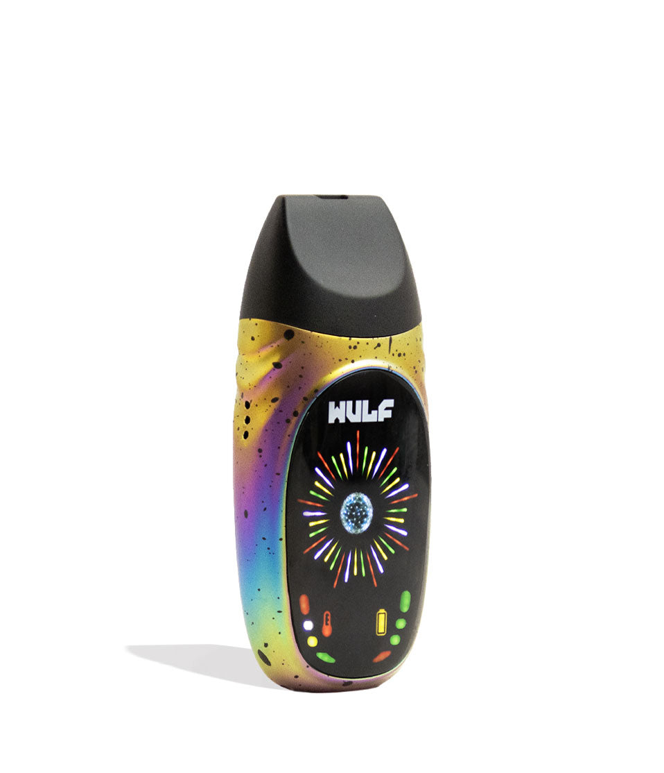 Full Color Spatter Wulf Mods Faze Portable Dry Herb Vaporizer Angle View