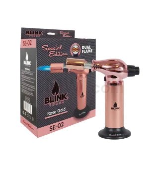 Blink Table Torch 7.5" SE-02 Dual Torch - Rose Gold - TPCSUPPLYCO