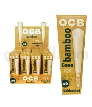 OCB Bamboo Cones 1 1/4" 6pk 32CT/BX - TPCSUPPLYCO