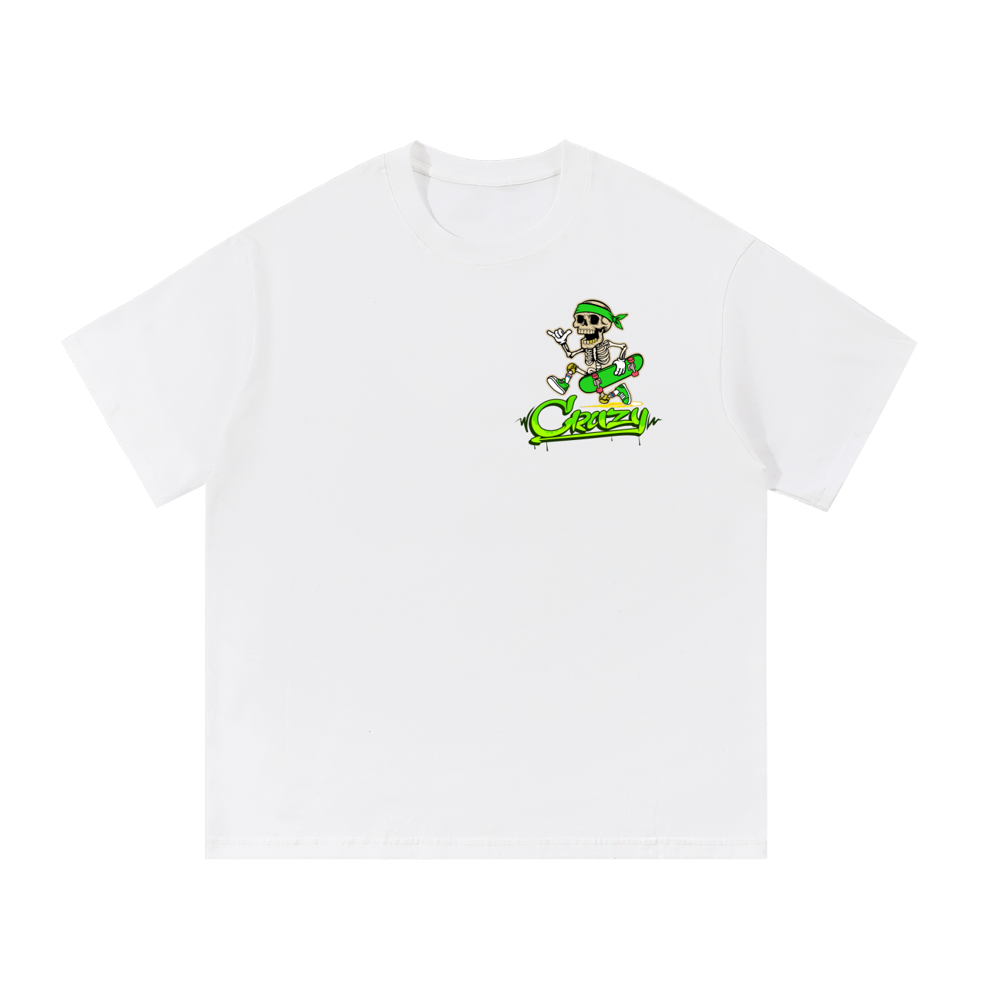 Green & White Essential Cotton T-Shirt