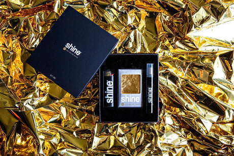 Shine 24k Gold 1 Cone & 2 Sheet Pack & Bic Lighter Gift Box